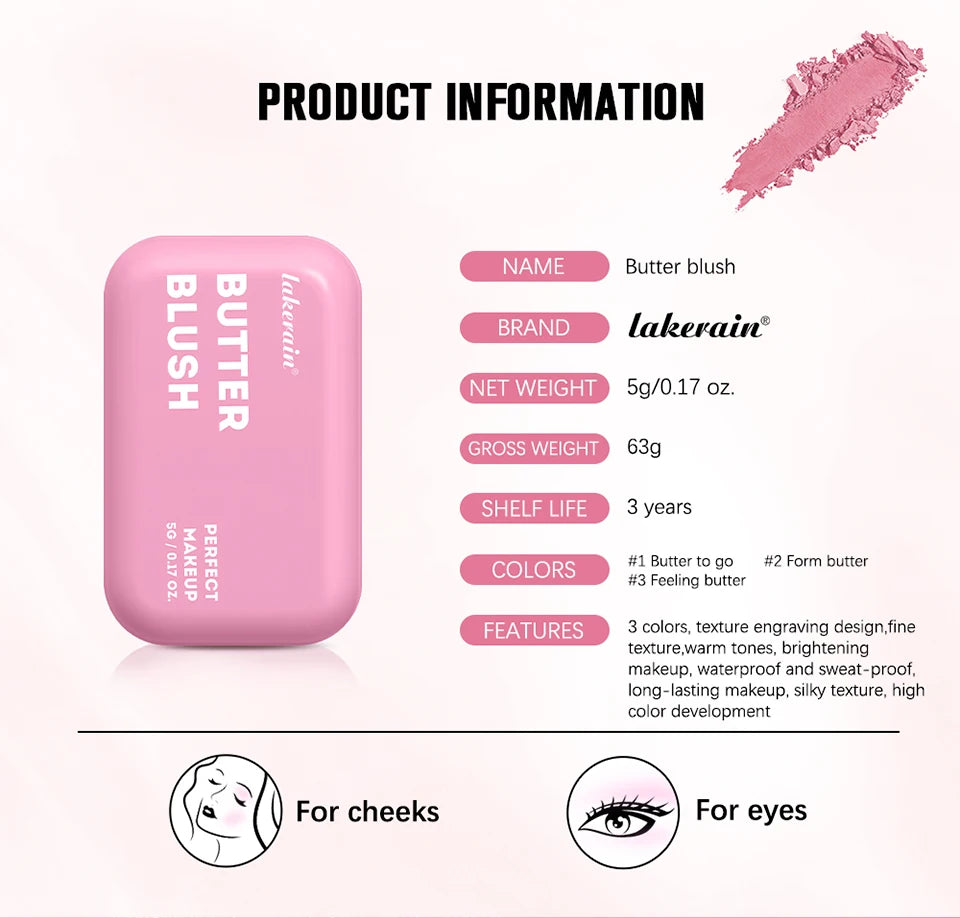 Silky Butter Cream Blush for Long-Lasting Natural Glow