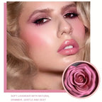 Long-Lasting Flower Petal Blush Set with Applicator Brush