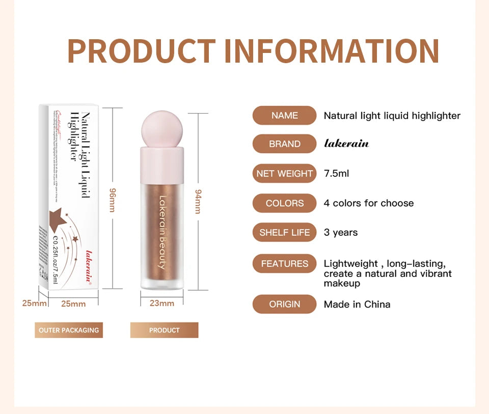 Natural Liquid Highlighter for Radiant Glow