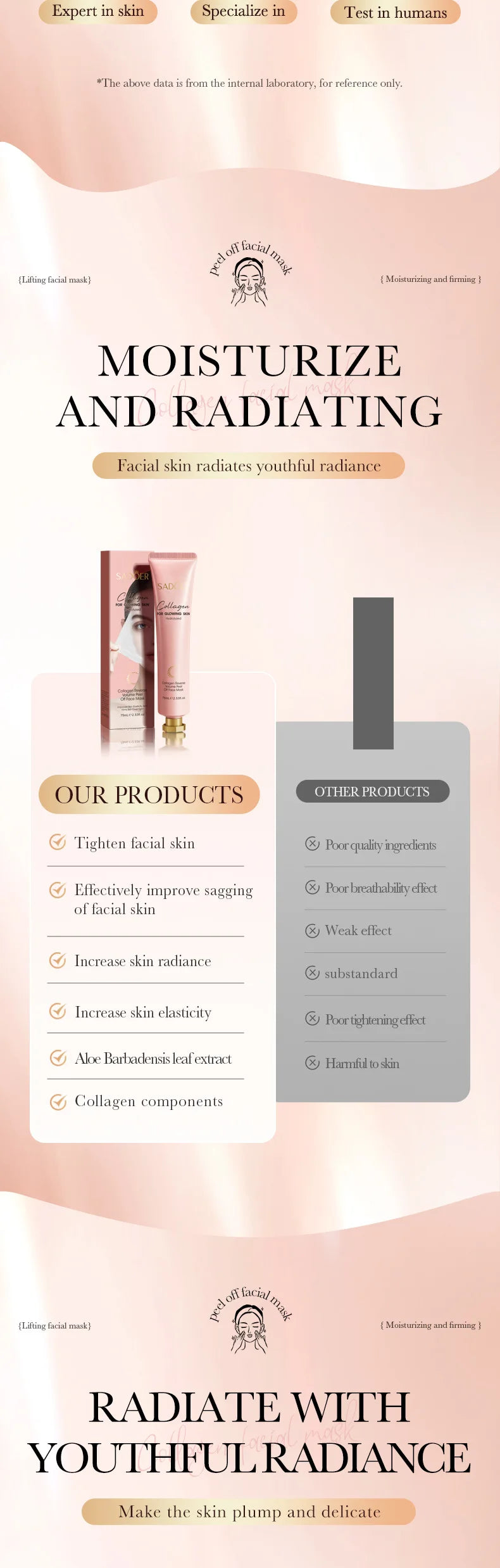 Collagen Firming Peel-Off Face Mask - 10