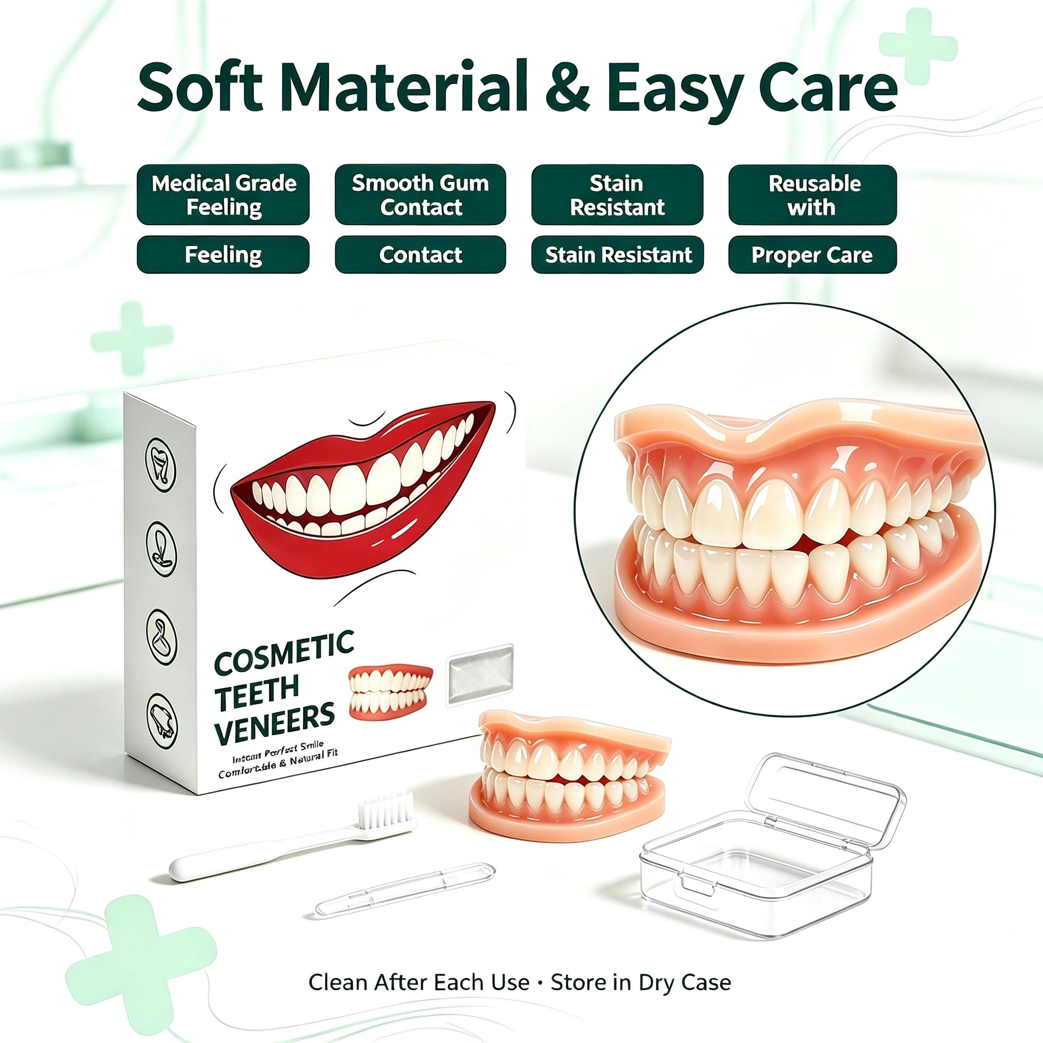 Comfortable Silicone Denture Set for Daily Use - 3