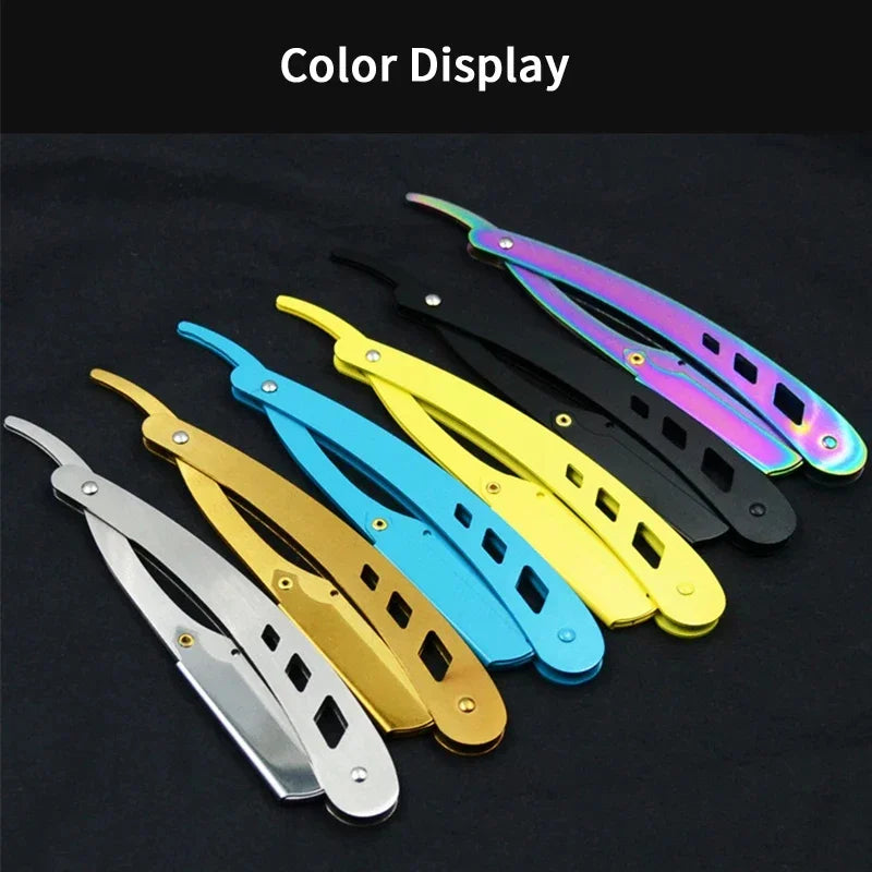Professional Folding Straight Edge Barber Razor - 9