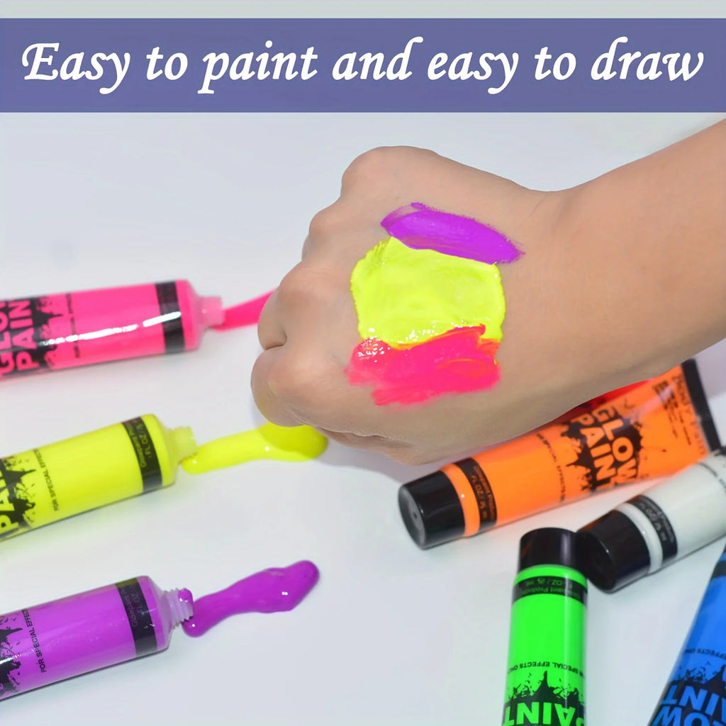 Neon UV Glow Face and Body Paint for Parties