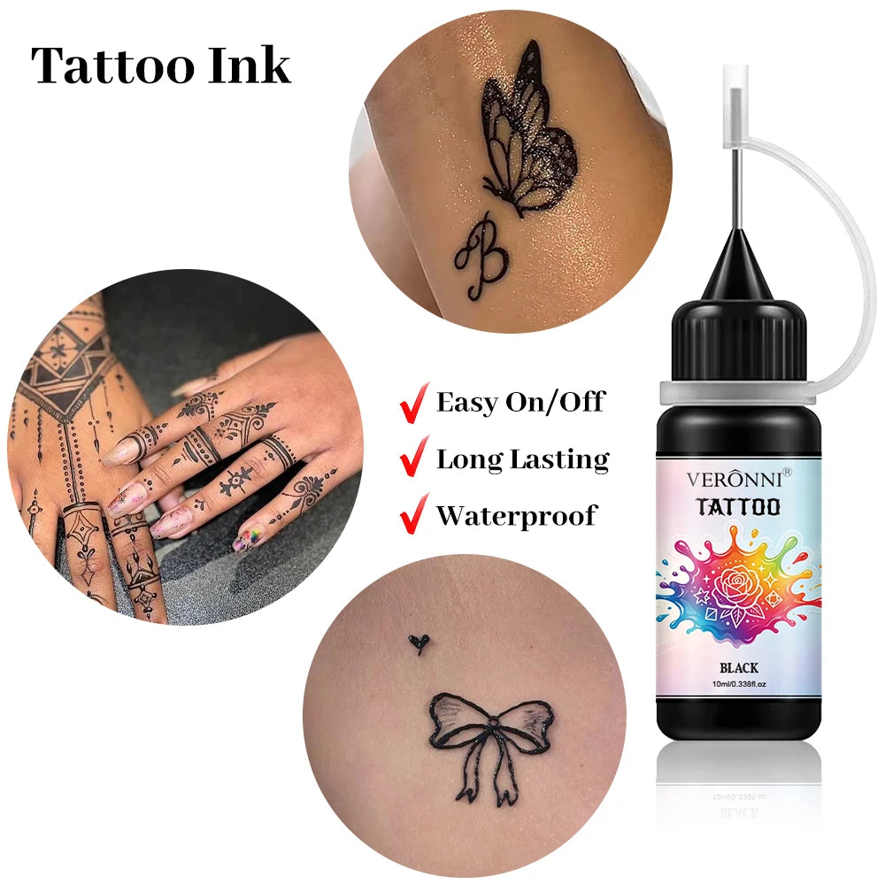 DIY Temporary Tattoo Gel Kit for Body Art - 5