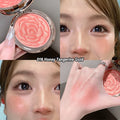 Rose Embossed Shimmer Blush Powder