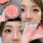 Rose Embossed Shimmer Blush Powder
