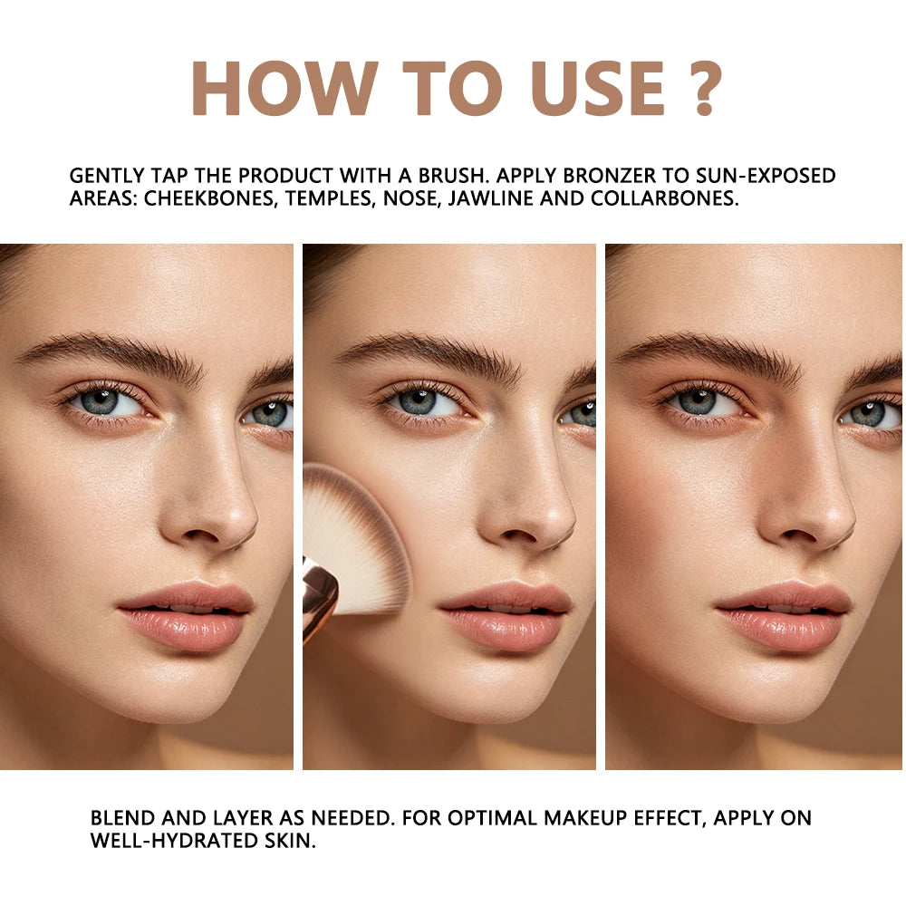 Soft Matte Bronzer Powder for Natural Contouring