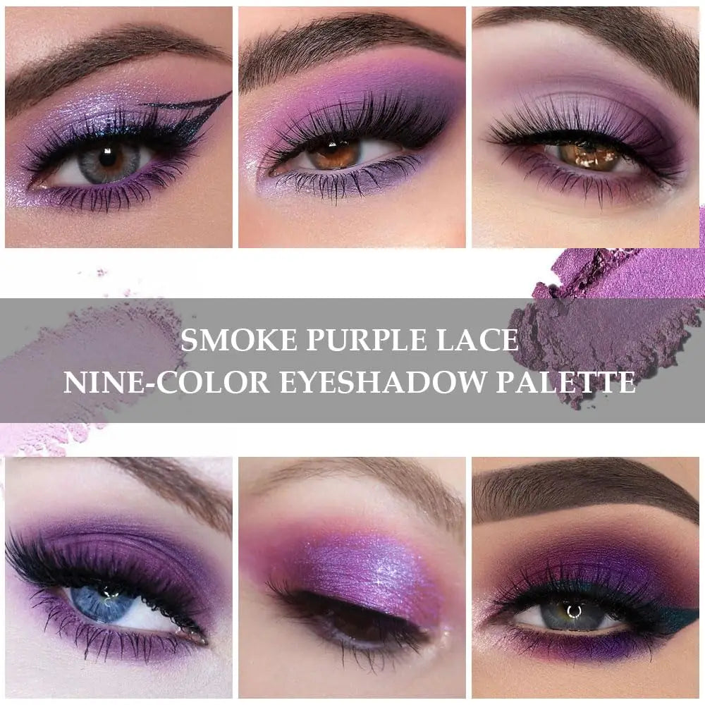 9-Color Purple Eyeshadow Palette