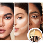 3-Color Cream Concealer Palette for Flawless Skin