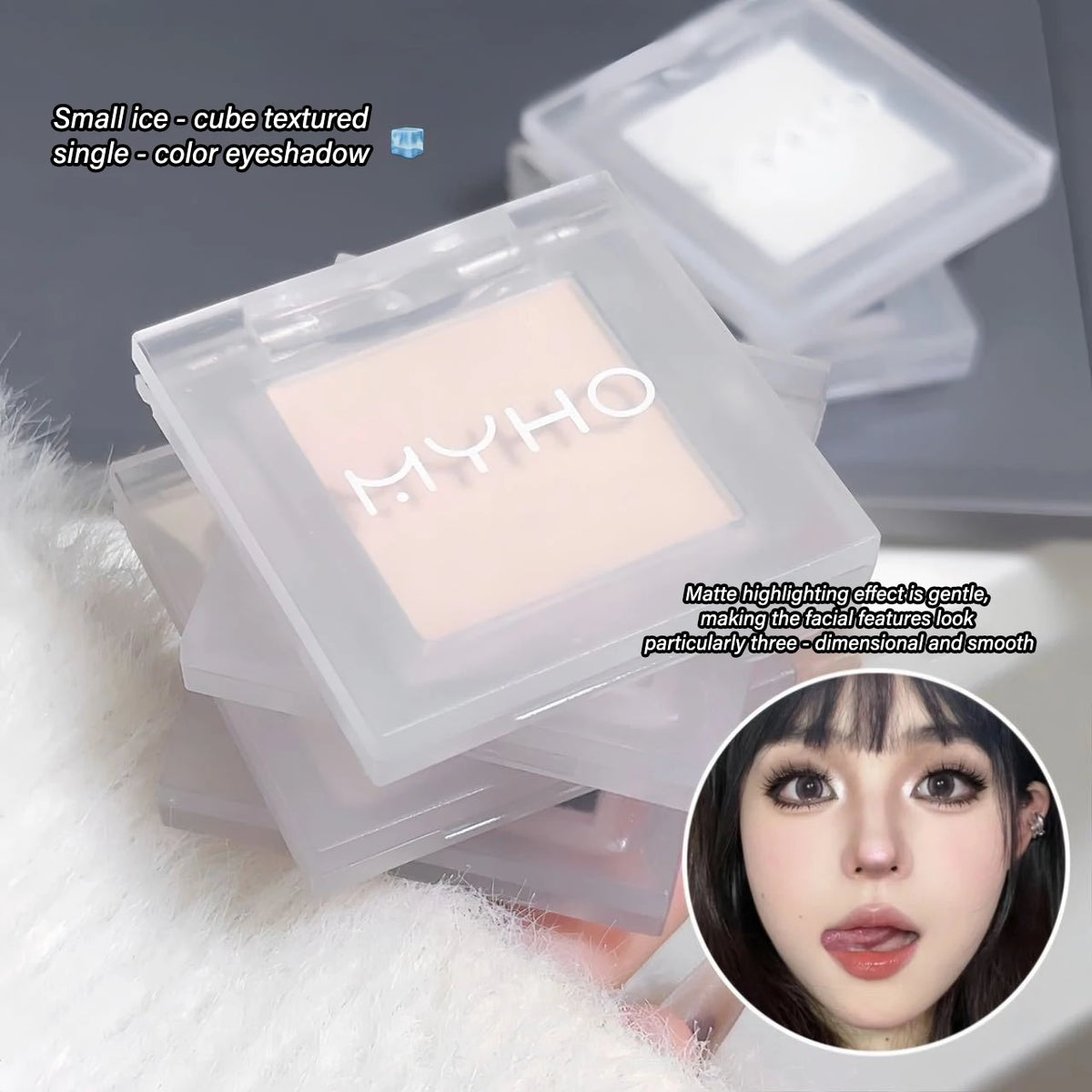 Matte Single Color Eyeshadow for Face Contouring and Highlighting