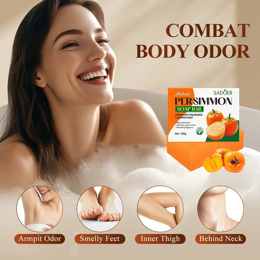 Natural Persimmon Exfoliating Cleansing Soap Bar