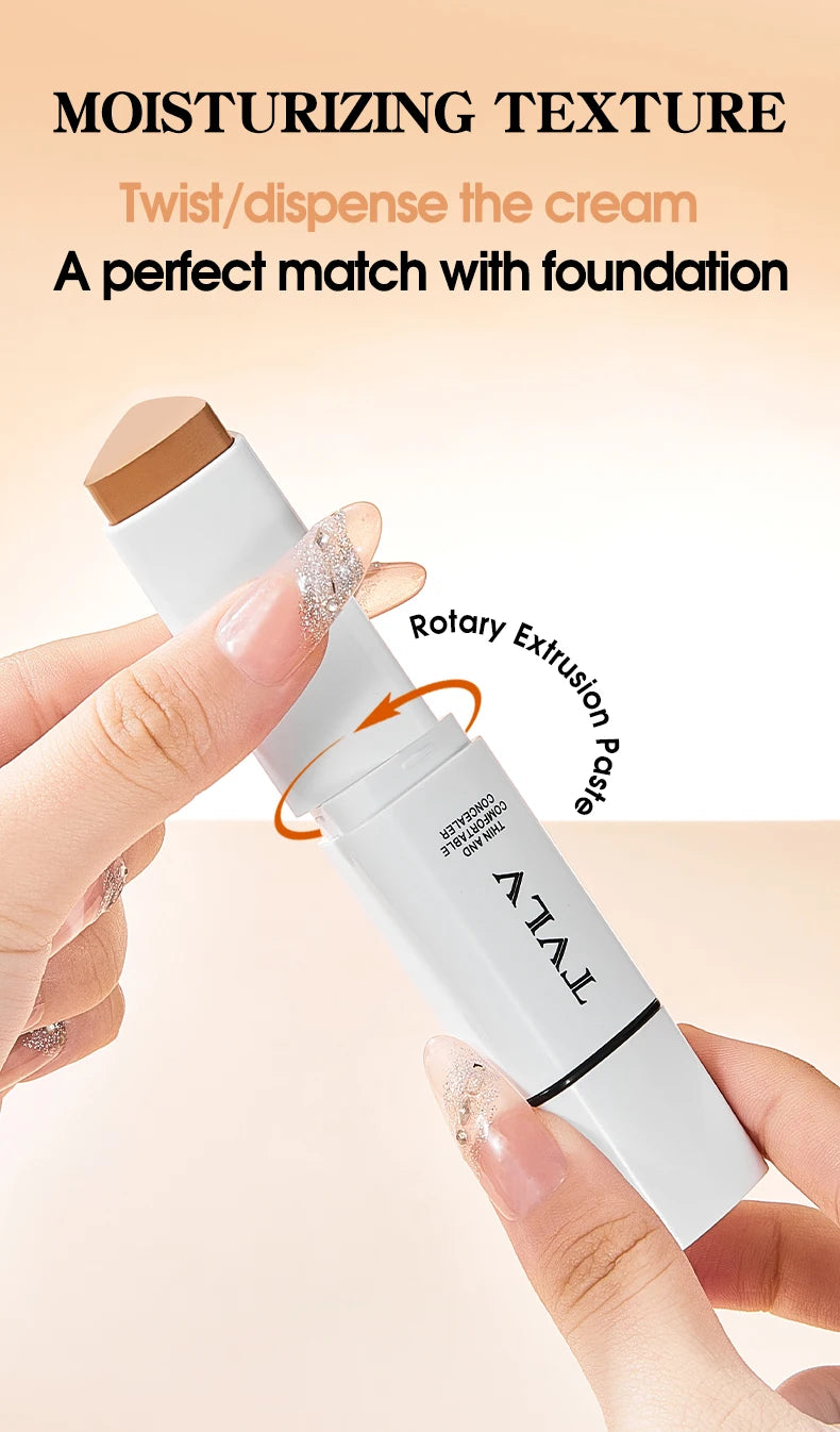 Double-Ended Face Concealer with Built-in Blending Brush