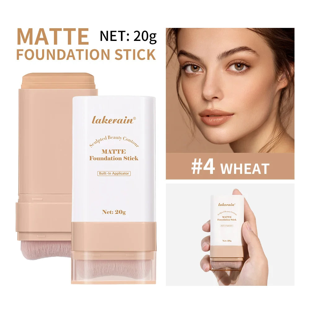 Matte Foundation Stick with Built-in Blending Brush - 40