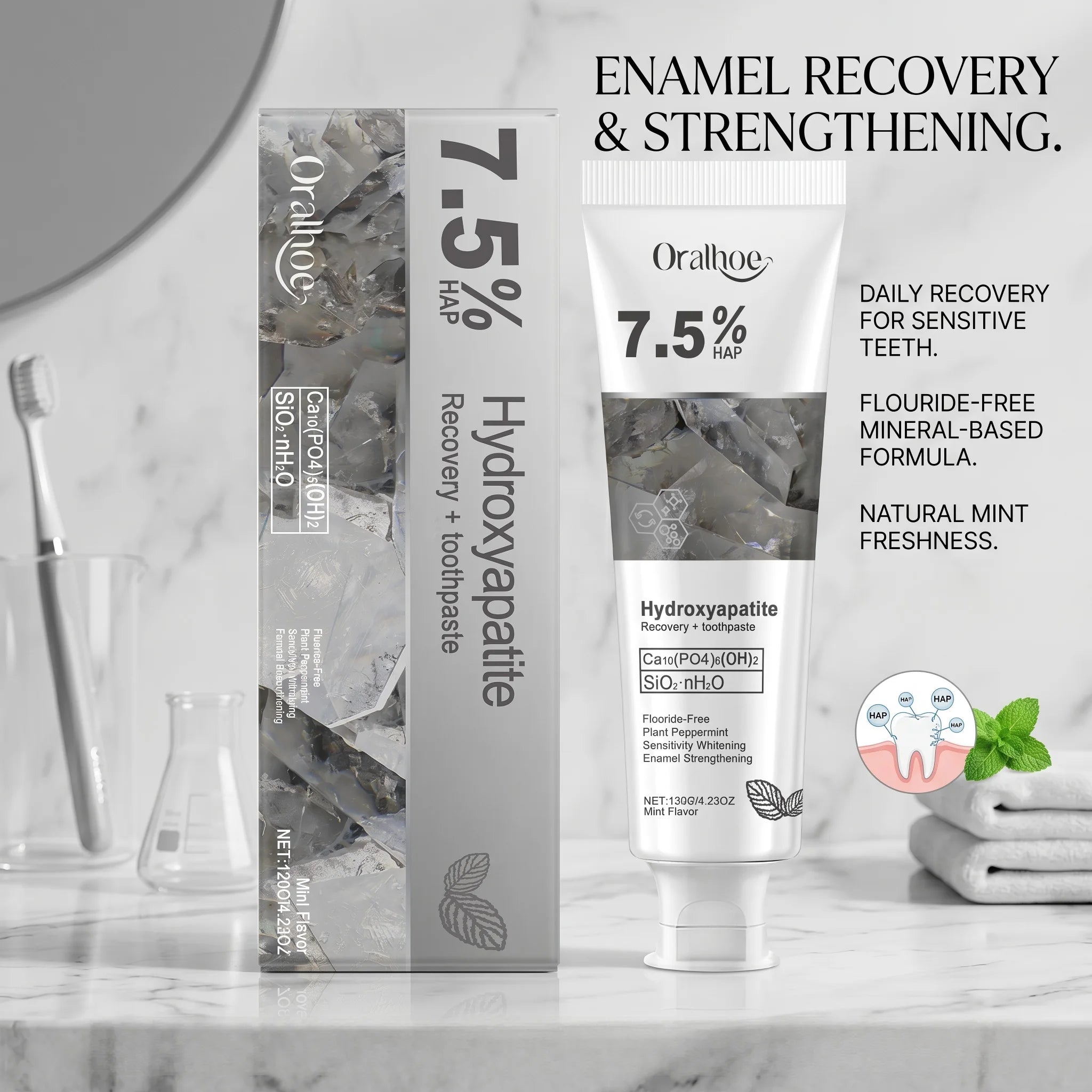 Hydroxyapatite Enamel Repair and Whitening Toothpaste - 3