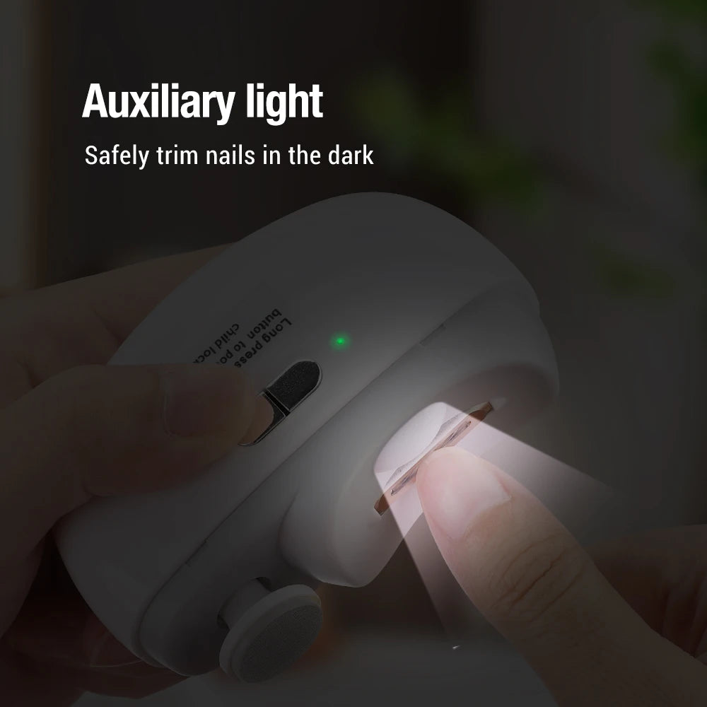 Electric Automatic Nail Trimmer and Polisher for Home and Travel