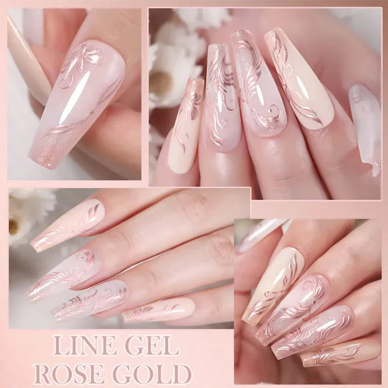 Metallic Liner Gel Polish for French Manicure Art