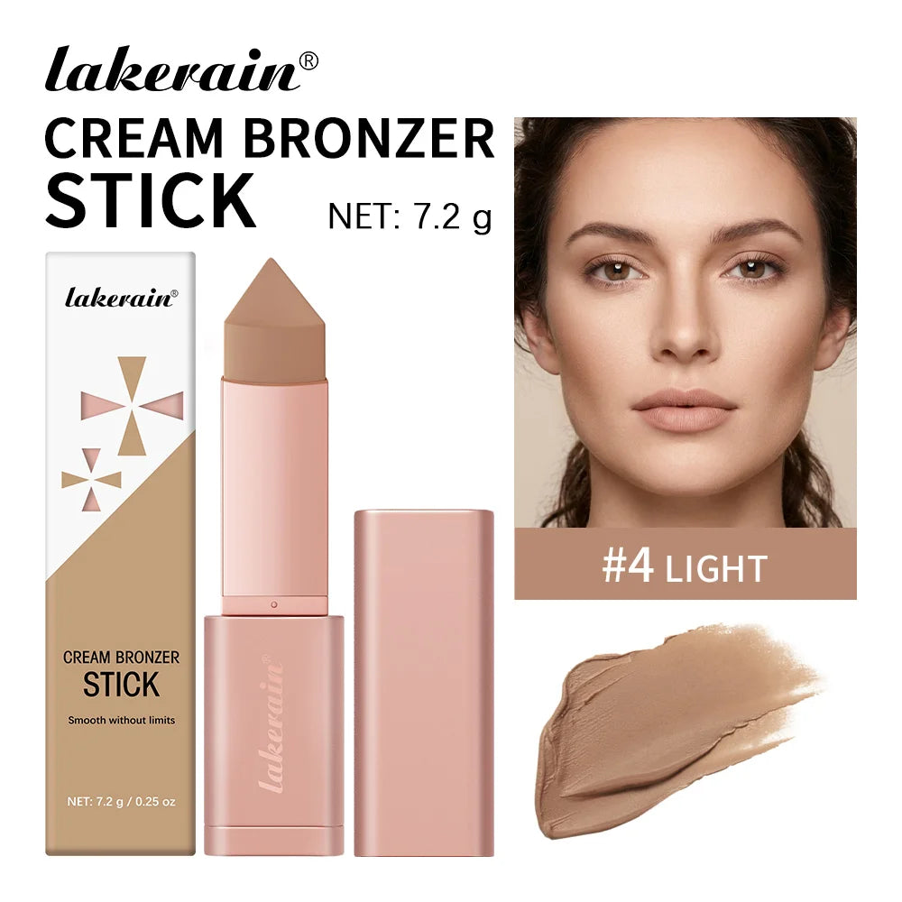 Cream Bronzer and Contour Stick for Sculpted Face Makeup