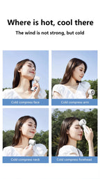 Portable Handheld Ice Cooling Turbo Fan with LED Display