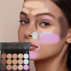 15-Color Professional Facial Concealer Palette and Brush