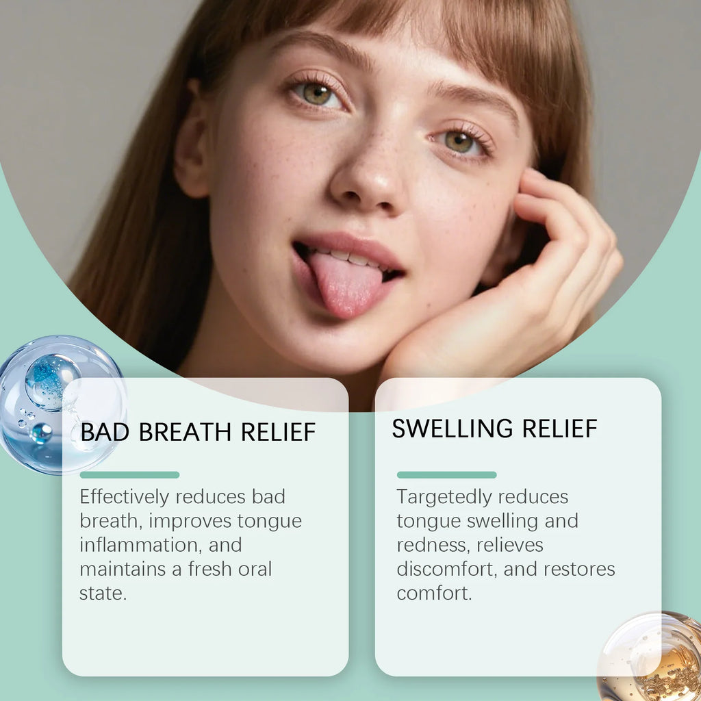 Refreshing Tongue Care Spray for Bad Breath and Oral Health