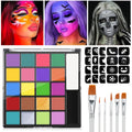 22-Color Professional Face and Body Paint Palette for Costumes