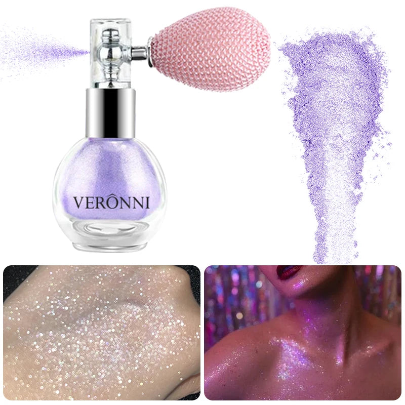 Shimmering Body and Face Glitter Highlighter Spray