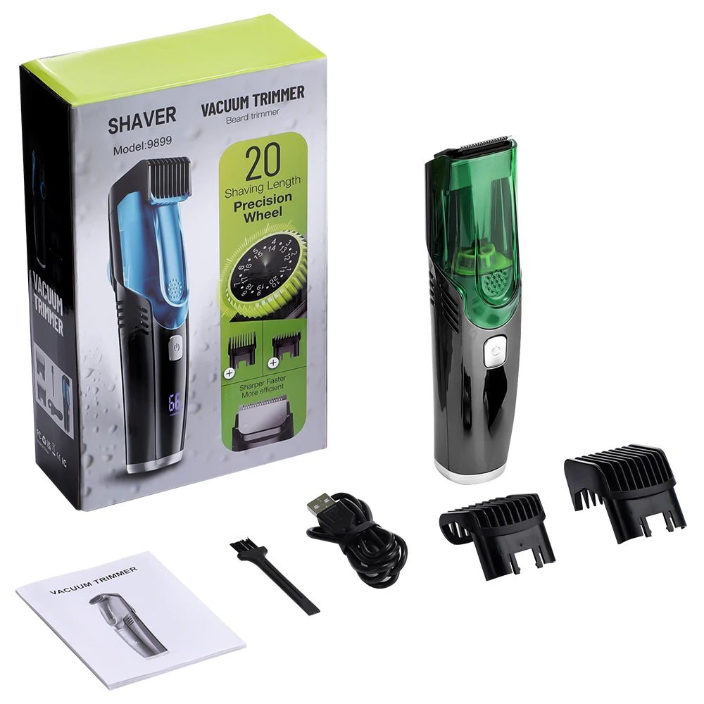 Cordless Vacuum Beard and Hair Trimmer