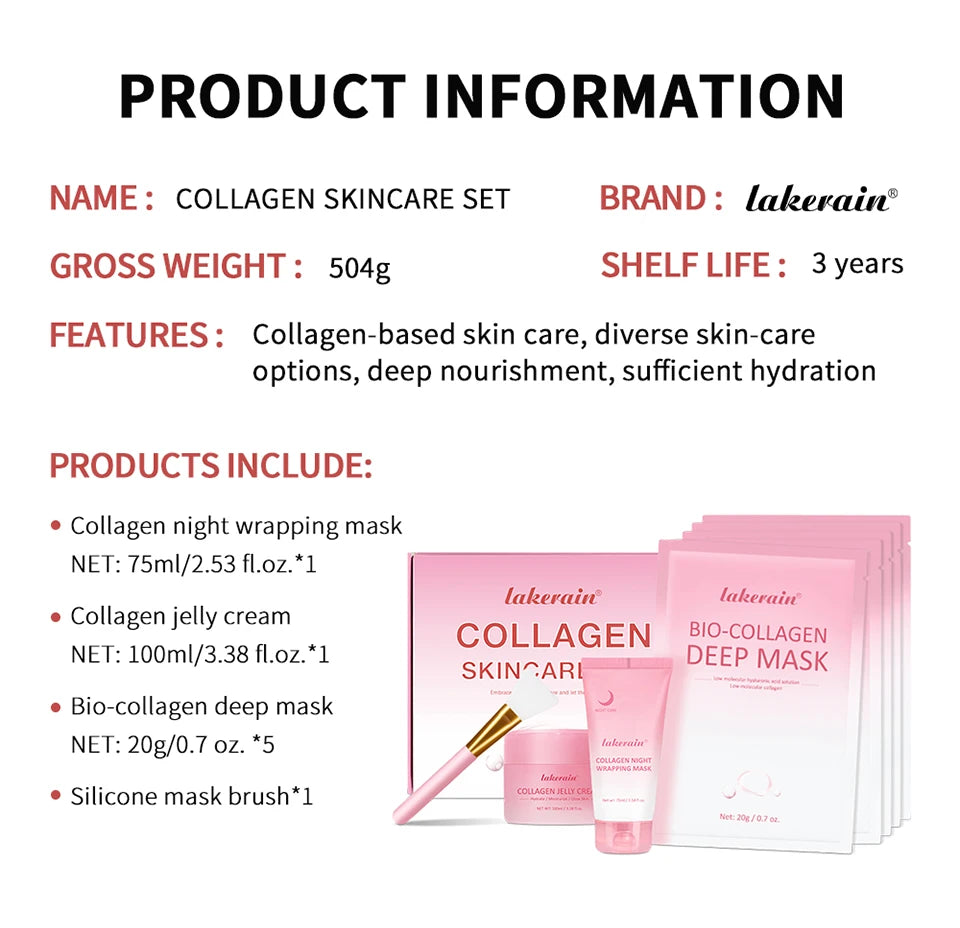 Collagen Face Skincare Set for Radiant and Hydrated Skin