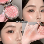 Rose Embossed Shimmer Blush Powder