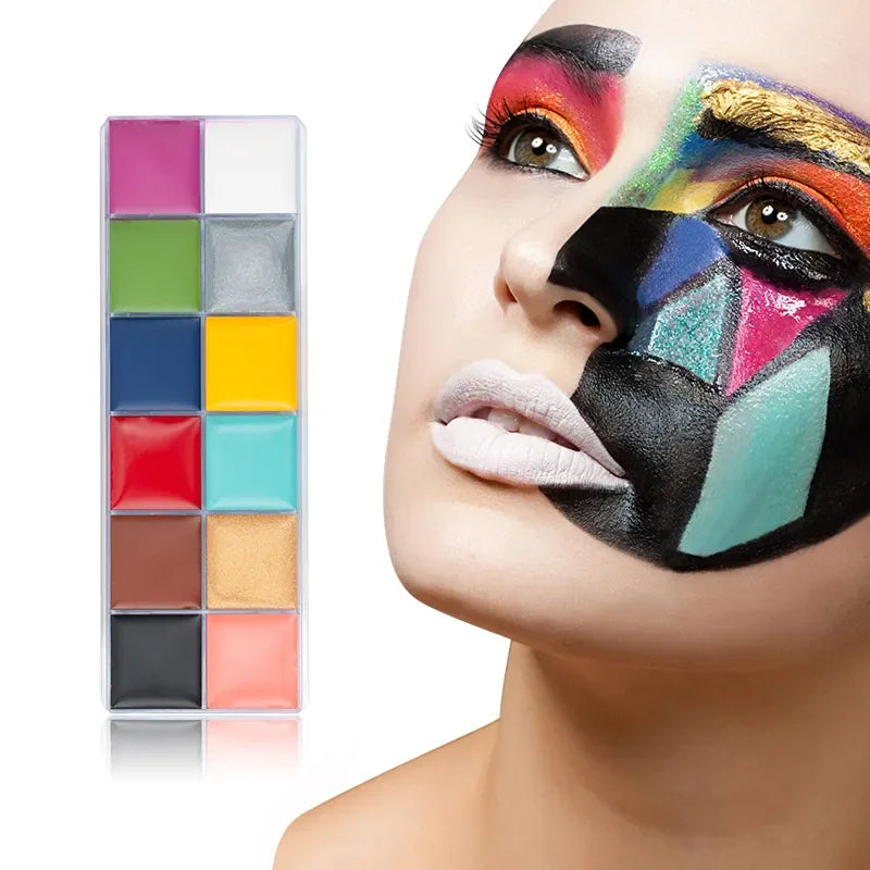Professional Face and Body Painting Makeup Kit for Halloween - 16