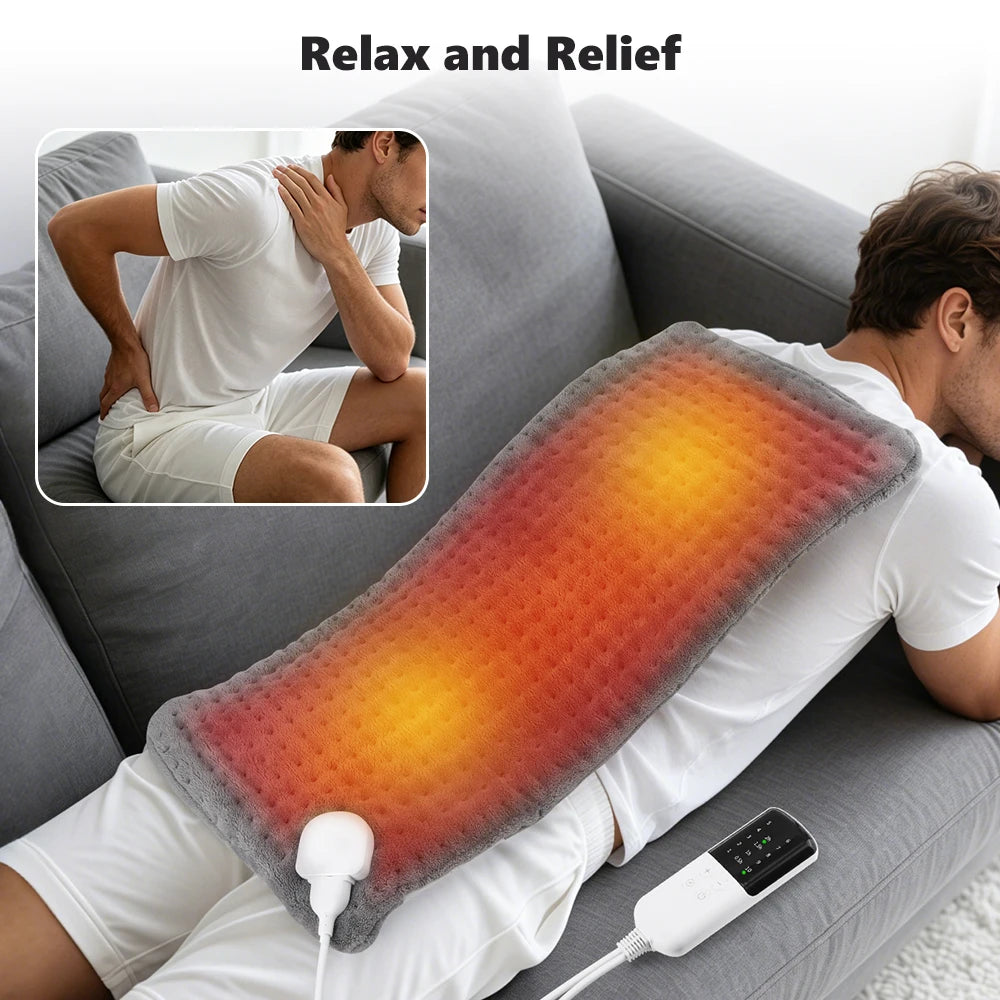 Electric Flannel Heating Pad for Pain Relief and Muscle Relaxation