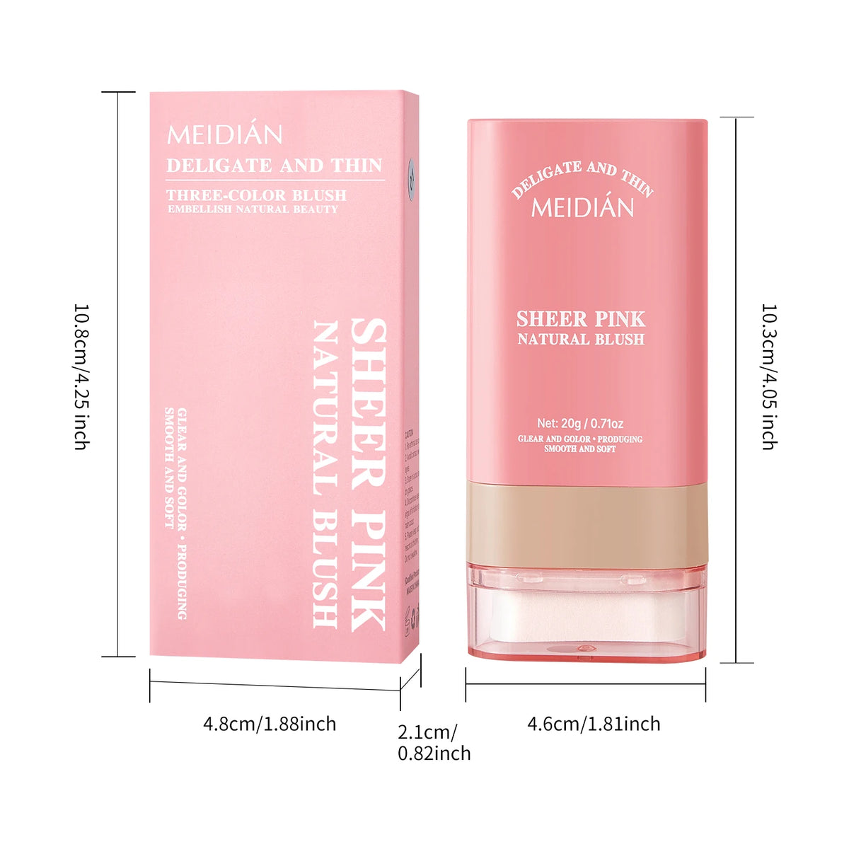 Natural Blendable Cream Blusher Stick