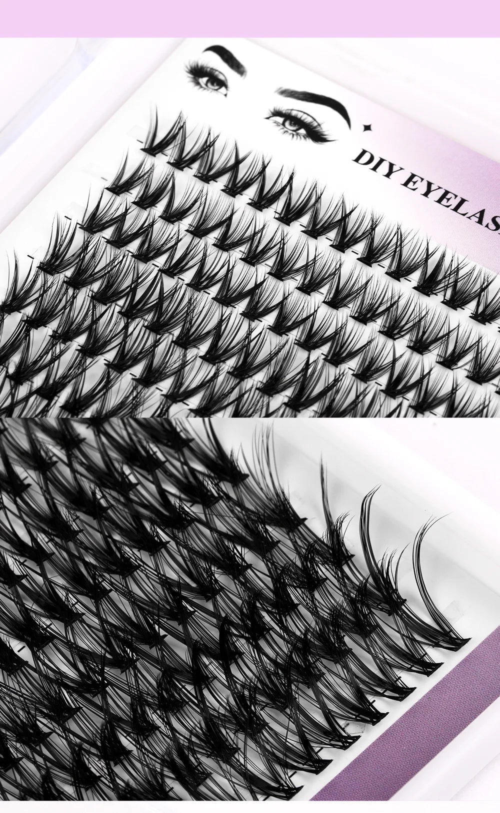 DIY Cluster Eyelash Extension Kit for Natural Wispy Look - 12