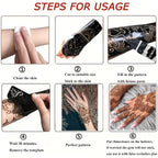Temporary Black Henna Tattoo Gel for Festivals and Body Art