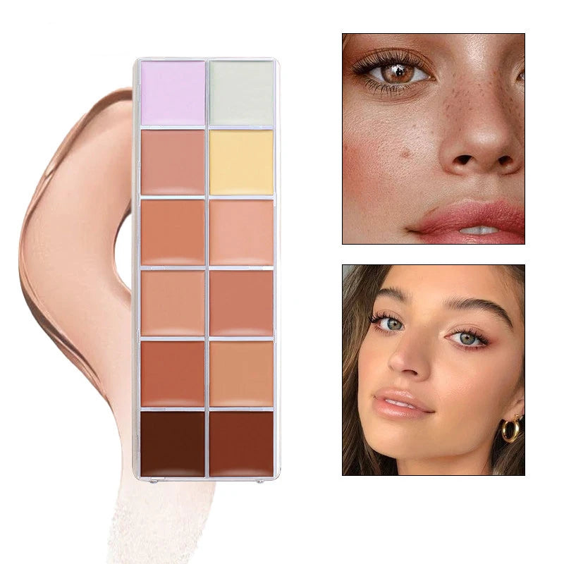 12-Color Professional Face Concealer Palette