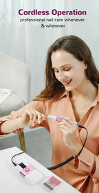 Professional Rechargeable Electric Nail Drill File Kit