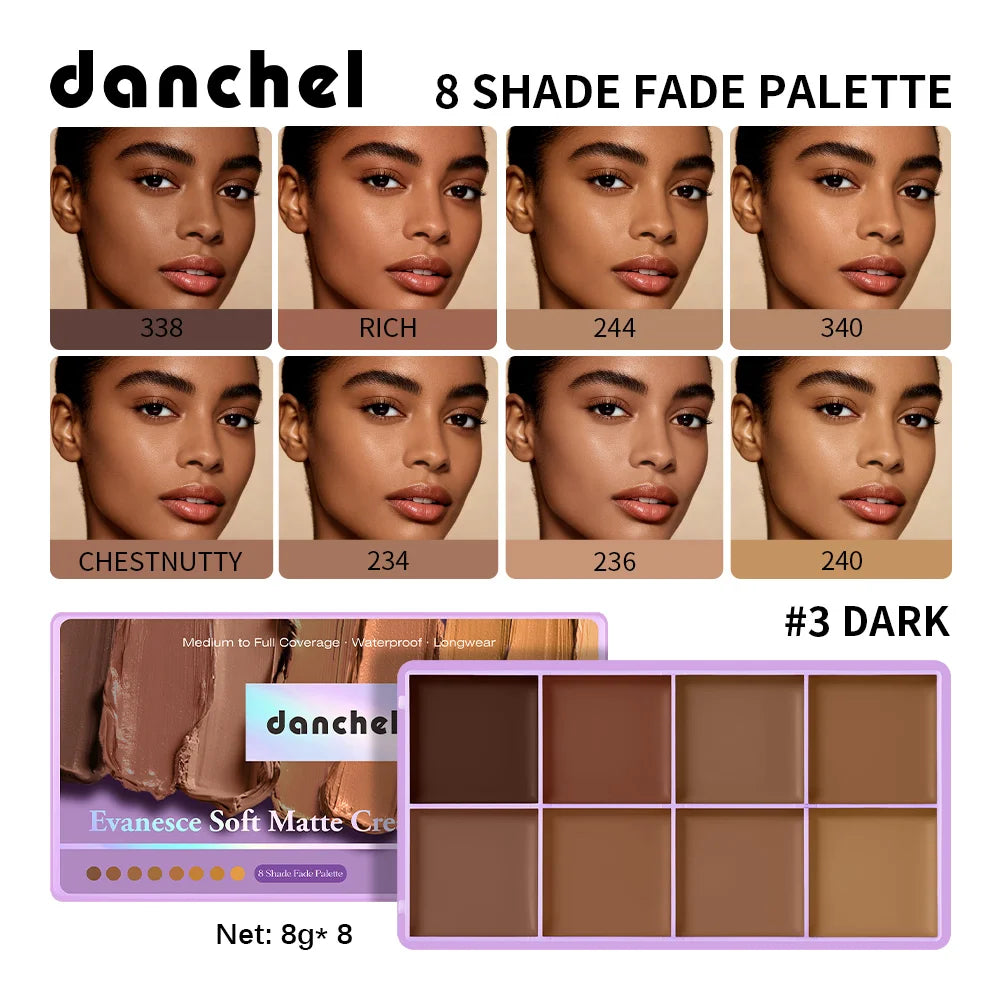8-Shade Cream Concealer and Contour Palette - 17