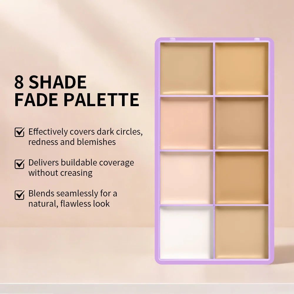 8-Color Professional Cream Concealer and Contour Palette
