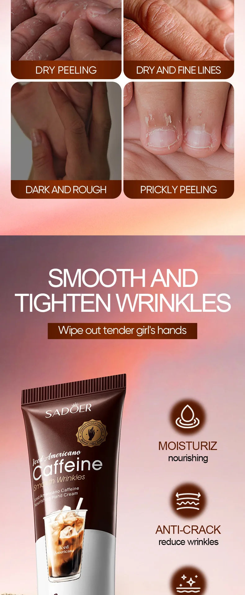Iced Americano Nourishing Hand Cream Set for Dry Hands - 8