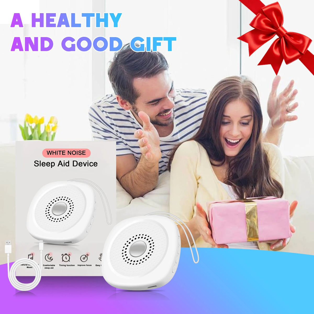 Portable White Noise Sound Machine for Sleep and Travel