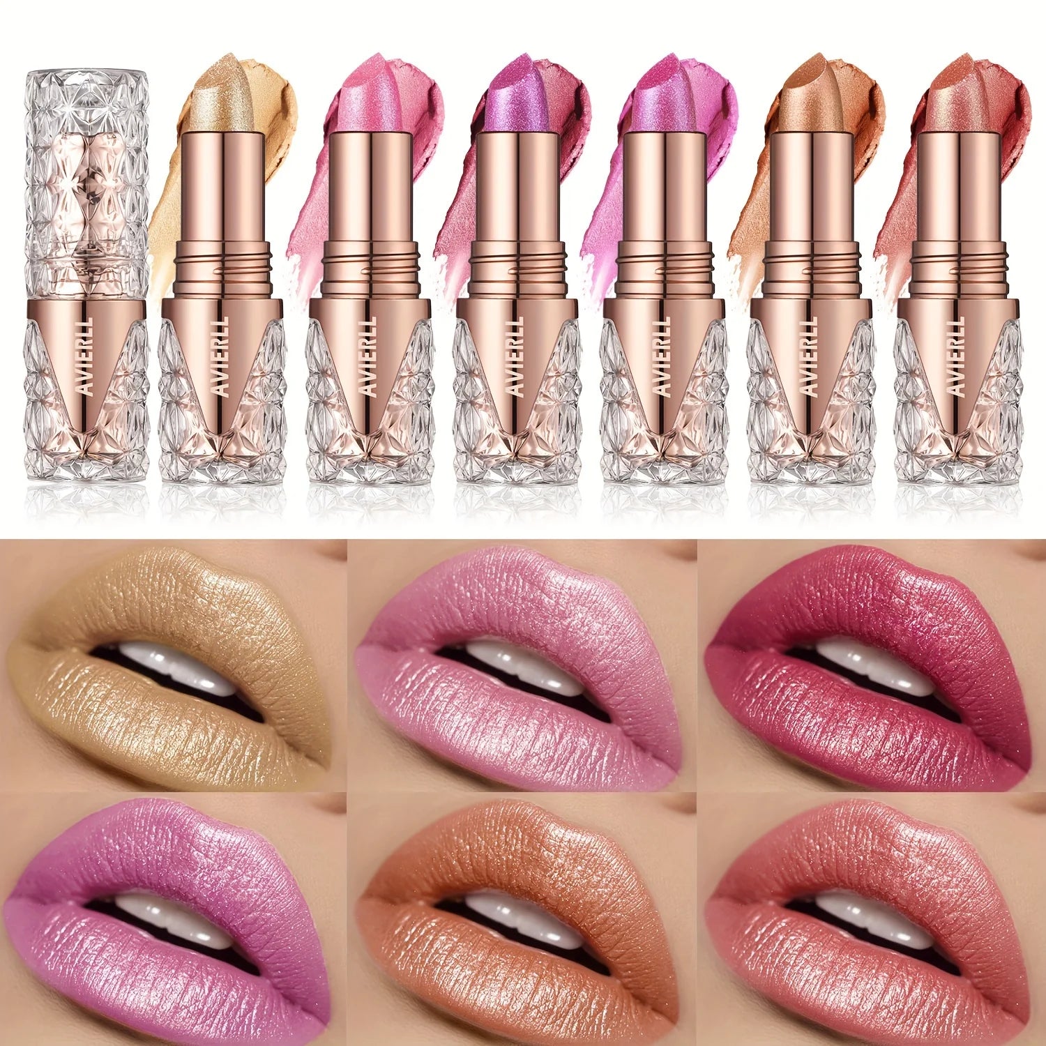 Pearlescent Glitter Waterproof Lipstick - 1