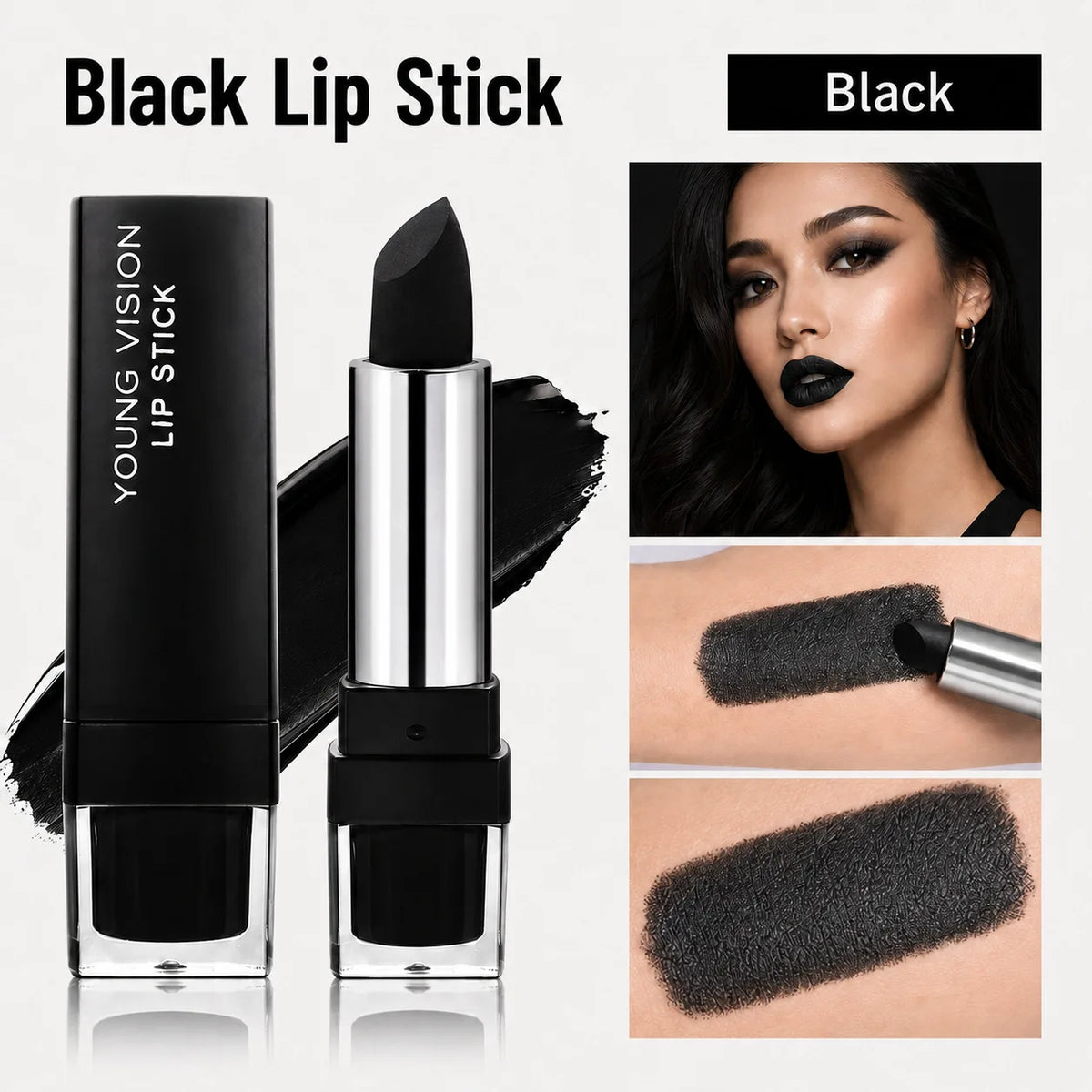 Matte Gothic Lipstick for Halloween Cosplay Makeup