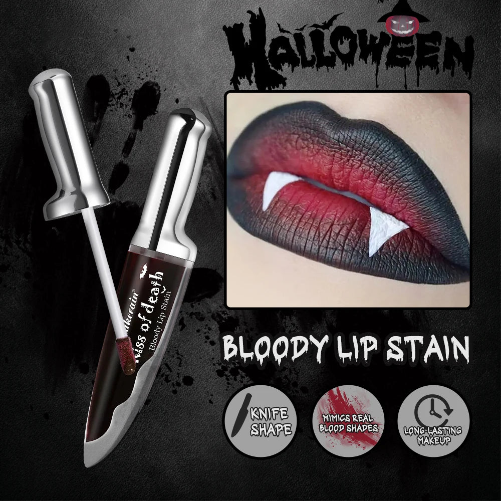 Bloody Matte Liquid Lip Stain for Halloween and Gothic Makeup