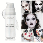 Full Coverage Matte White Liquid Foundation for Cosplay and SFX