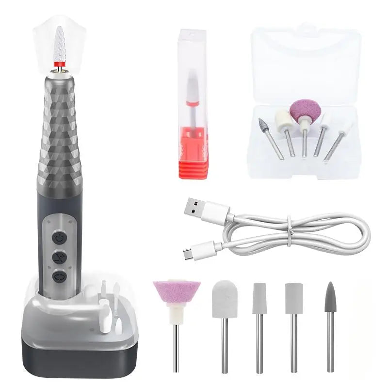 Portable Cordless Electric Nail Drill Kit