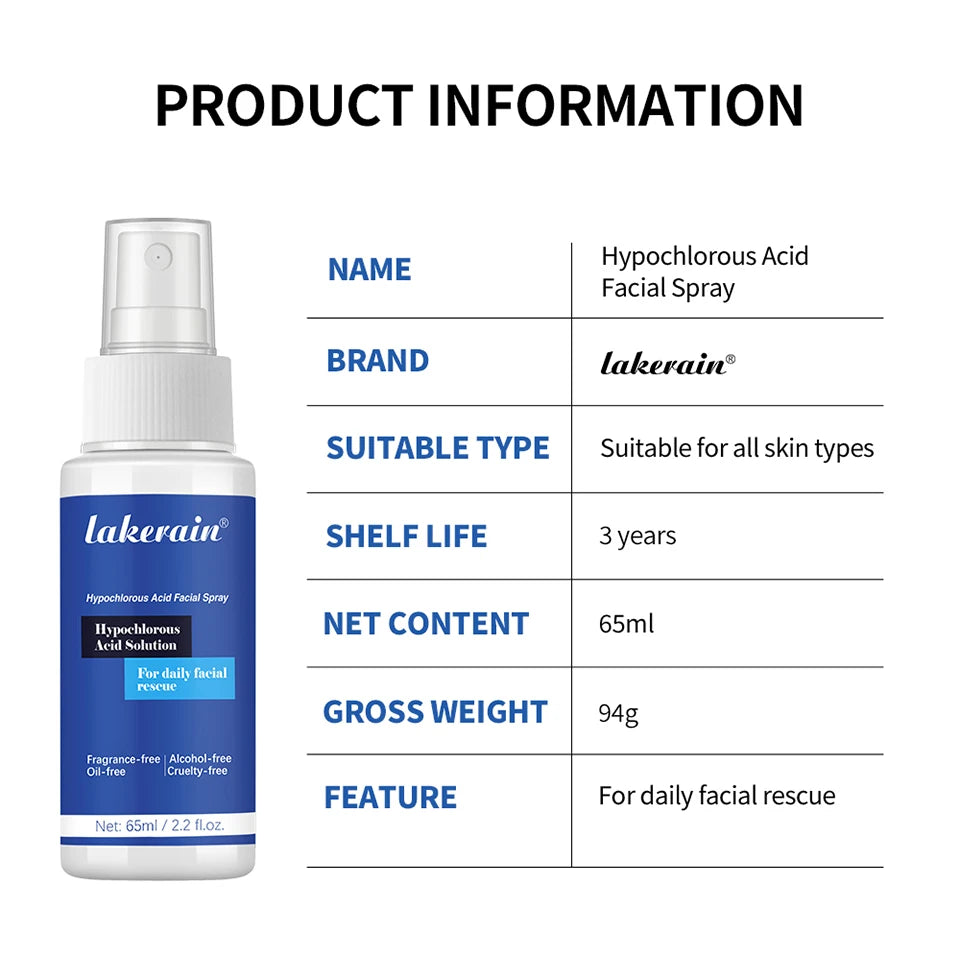 Hypochlorous Acid Soothing Facial Mist for Acne and Redness