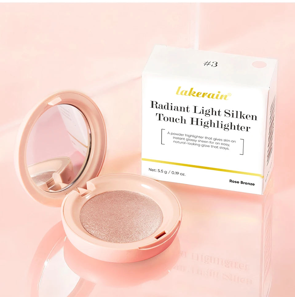 Silken Touch Shimmer Highlighter Powder for Radiant Glass Skin