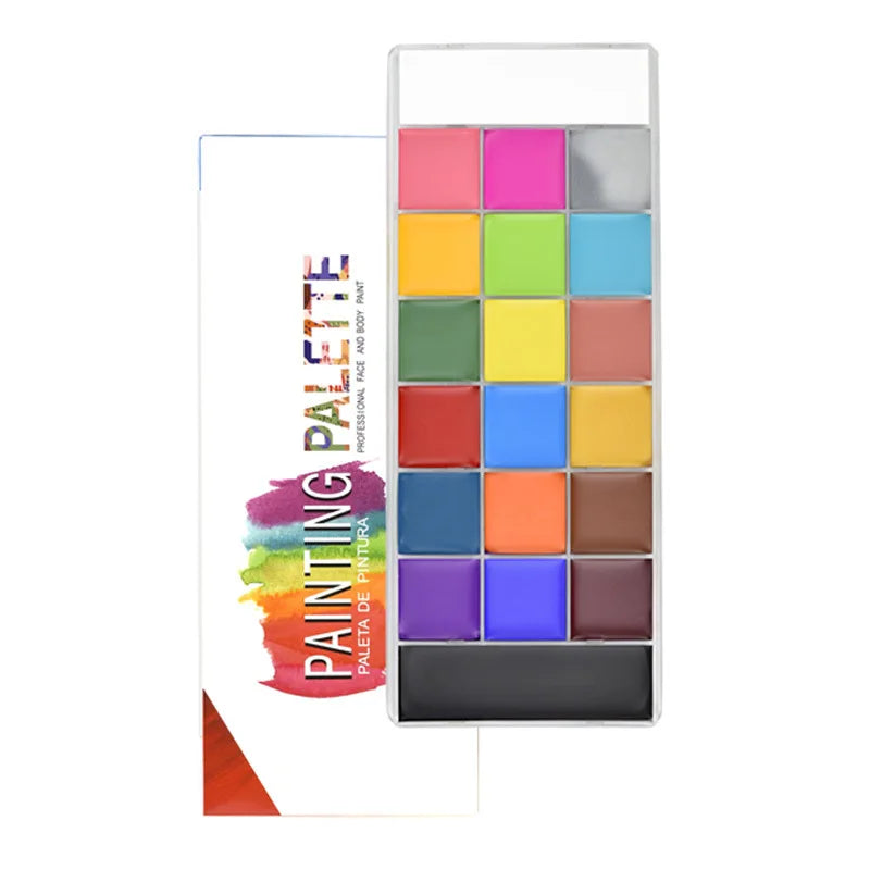 20-Color Professional Face and Body Paint Palette for Parties