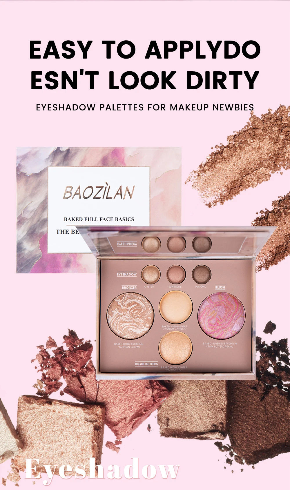 All-in-One Travel Makeup Palette for Face and Eyes
