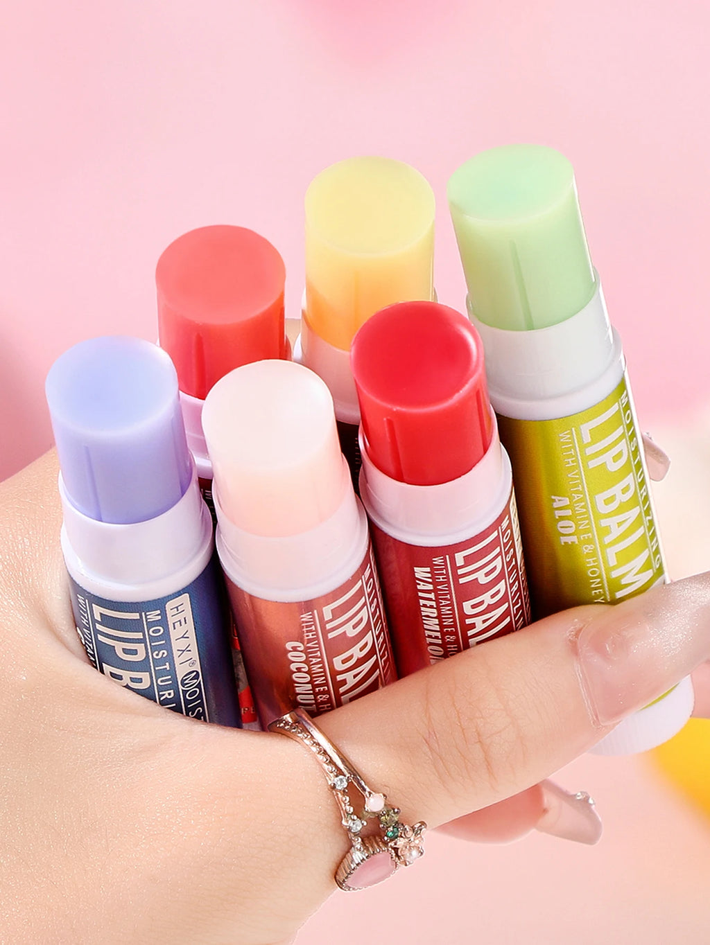 24-Piece Fruit Flavored Moisturizing Lip Balm Set